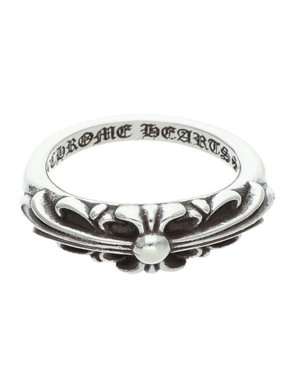 Chrome Hearts Baby Classic Floral Cross Silver Ring